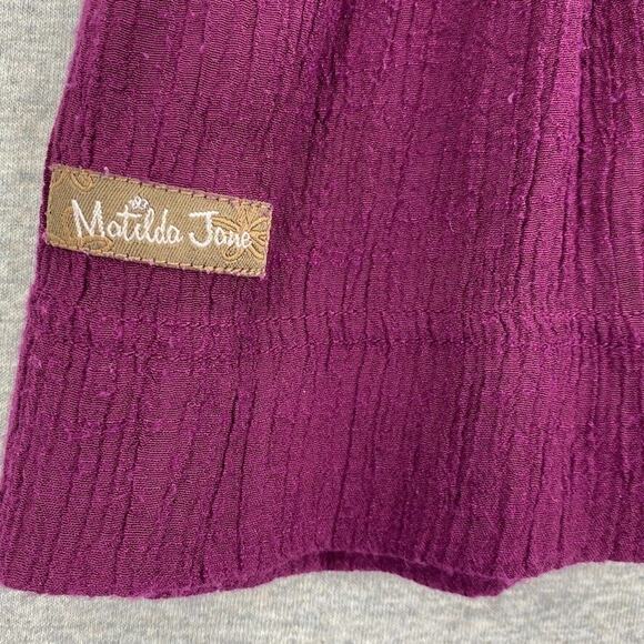 Matilda Jane Dress Womens Medium Burgundy Paint by Numbers Tawny Drop Waist Mini - Picture 5 of 16